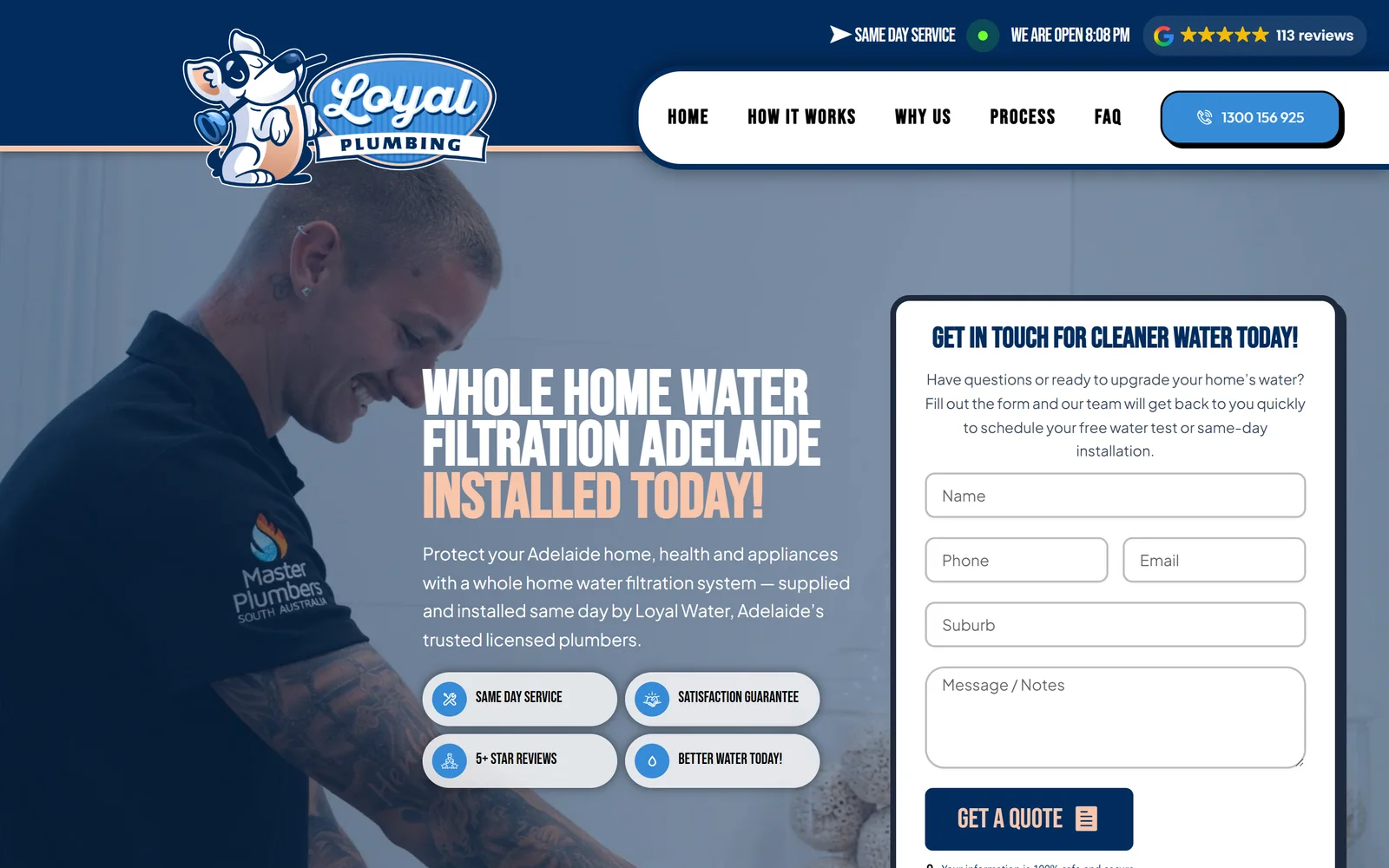 Loyal Water website